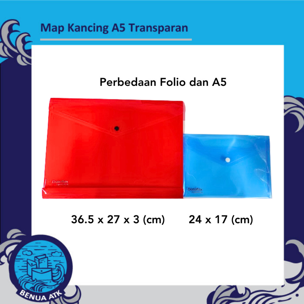 

Dataflex - Map Plastik Document Bag A5 / Map Plastik Kancing A5 - DF-7122