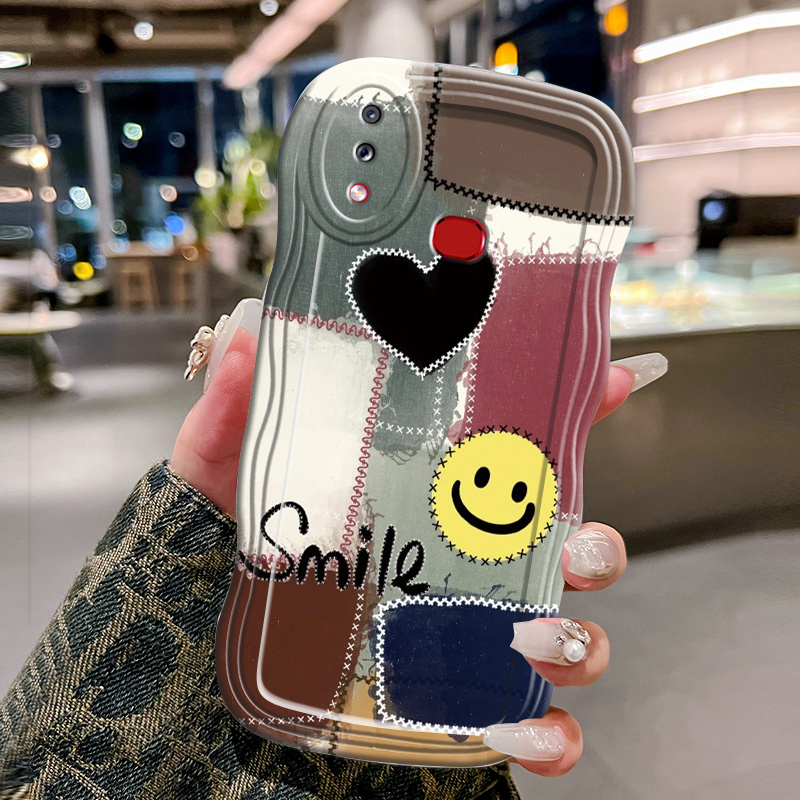 Casing Hp Untuk Samsung Galaxy A10s M01s Case gelombang Sisi Softcase Silikon Smiley Kesing CasingHP