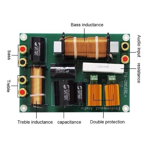 Kit Crossover 2 Way Pasif PA-280 Audio System Speaker Low And High