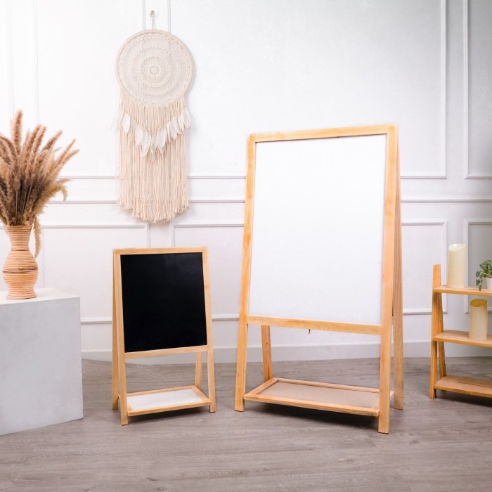 

TERBARU! Wooden 2in1 Magnetic Board/Papan tulis lipat 2in1