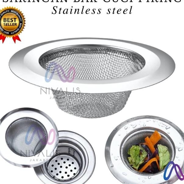Saringan Sarangan Tutup Wastafel Bak Cuci Piring Jaring Kawat Stainles