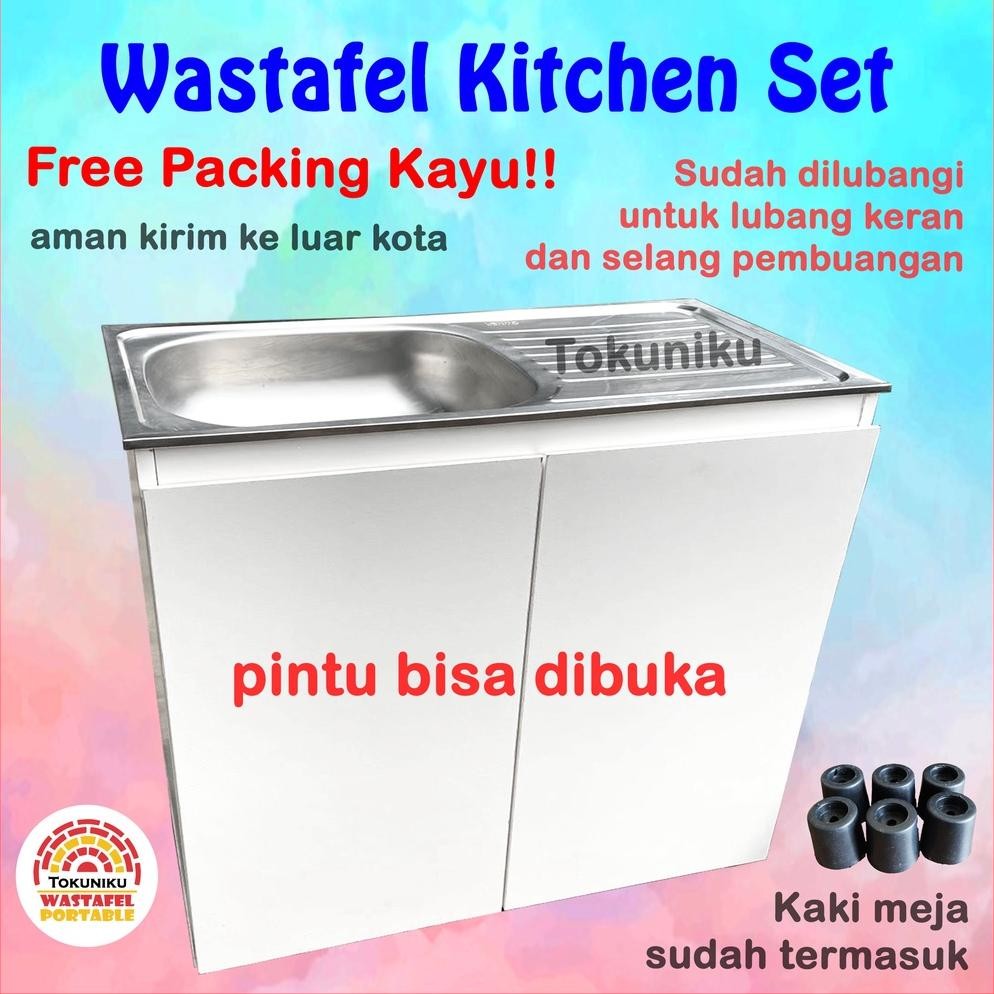Wastafel Cuci Piring Kitchen Set Kitchen Sink Wastafel Portable Wastafel Dapur Tokuniku