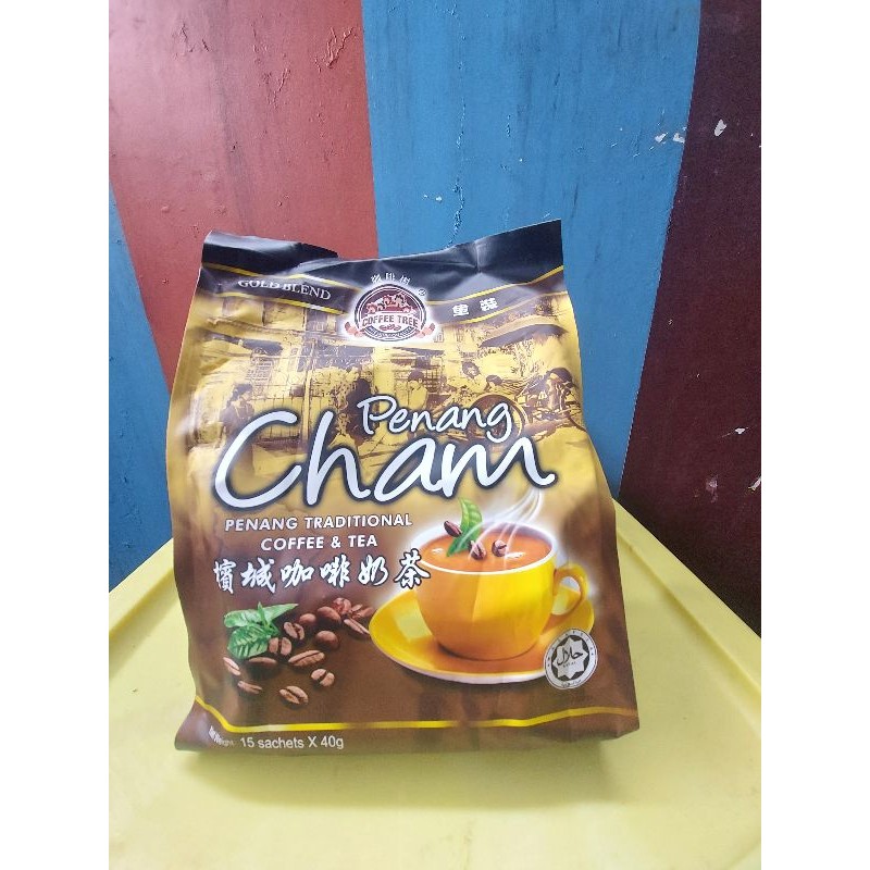 

Coffee Tree Penang Cham (15x40gr) Penang Traditional Coffee and Tea Kopi Krimer Gula