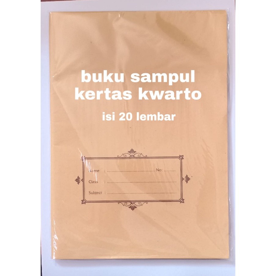 

20 LEMBAR/ 1PACK SAMPUL COKLAT UKURAN KUARTO / SAMPUL COKLAT BUKU TULIS BIASA