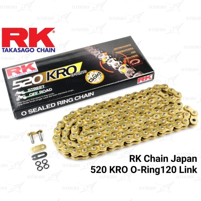 RANTAI RK TAKASAGO CHAIN 520 KRO O-RING 120L - GOLD