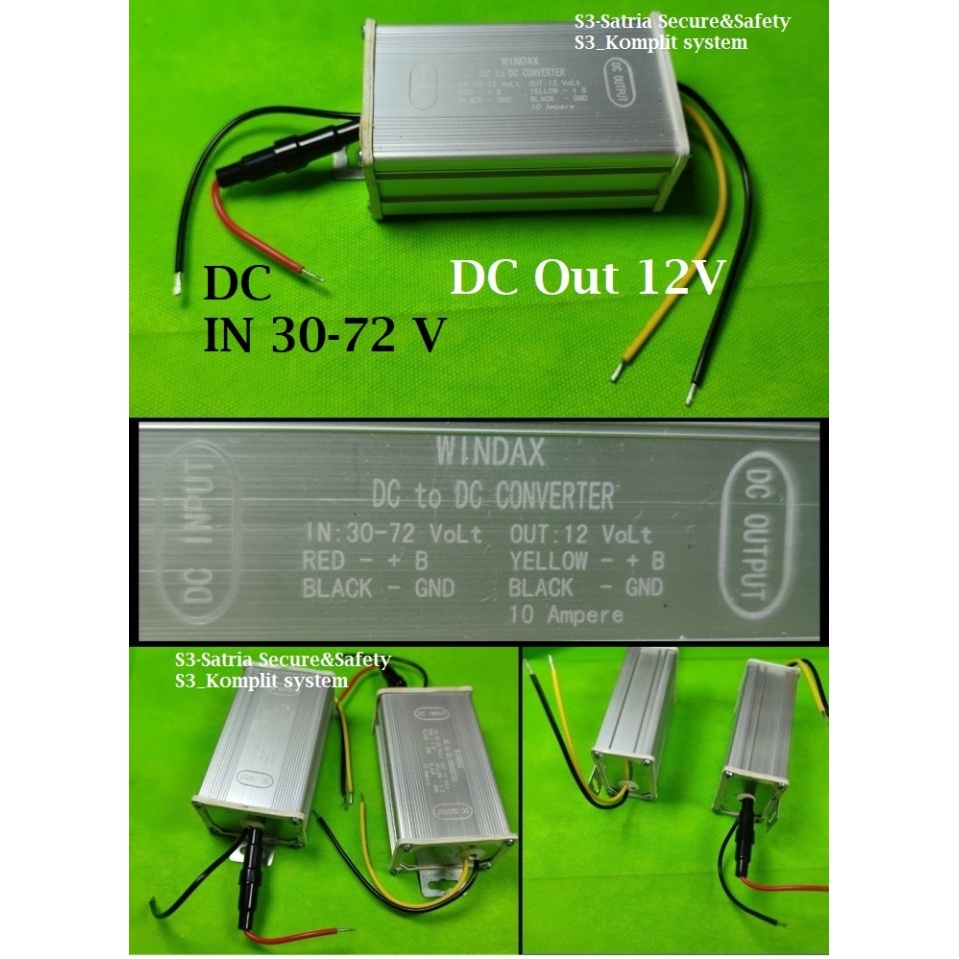 DC TO DC CONVERTER 30V 36V 48V 72V 30-72 VOLT TO 12V 10A STEP DOWN
