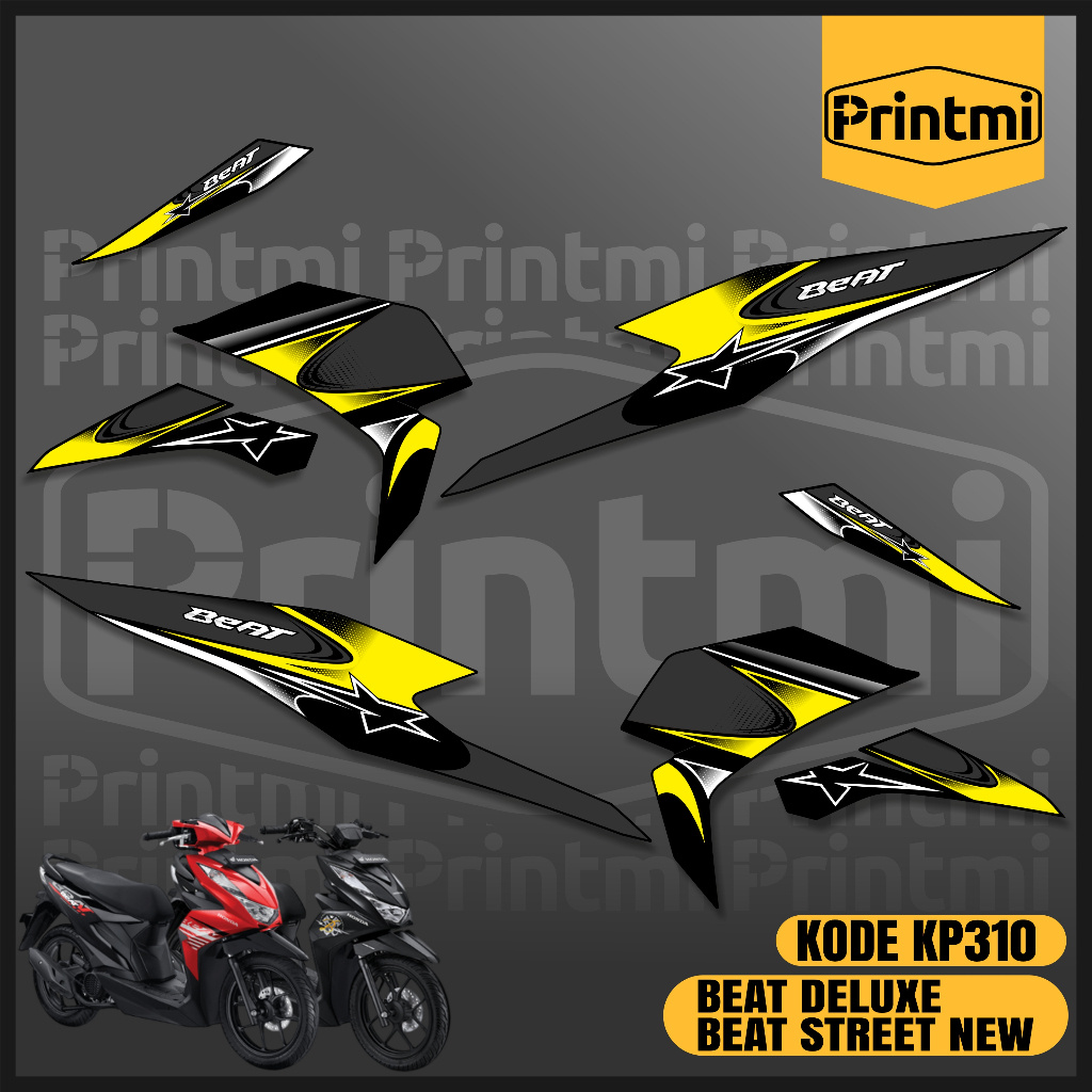 Striping Stiker Motor Beat Street New 2021 2022 2023 2024 Deluxe CBS ISS Variasi List Skotlet Printm