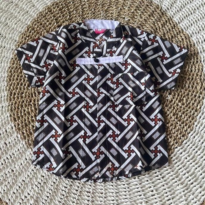 Couple Blus Batik Anak Dan Kemeja Batik Anak Pagaran Kimono Hitam Putih Couple Blus Batik Anak Perem