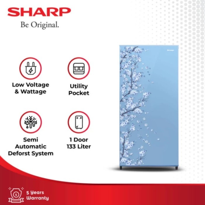 KULKAS 1 PINTU 2 RAK SHARP SERIE SAKURA