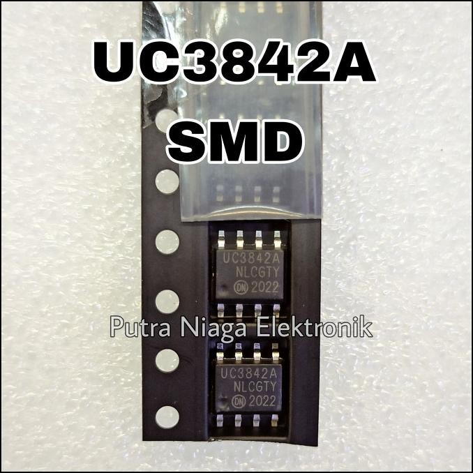 Terbaru ic UC3842 SMD UC3842A SOP8 13842 High Current Mode PWM Controller 3842 putr4n Berkualitas