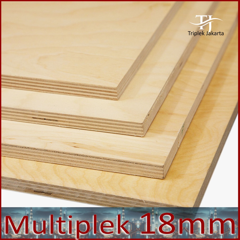 Multiplek 18 mm 180x20 cm | Palem Grade A | Triplek 18mm 20x180 cm