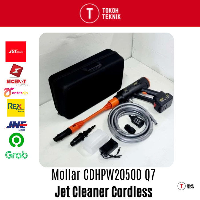 Terbaru Mollar Cdhpw20500 Q7 Jet Cleaner Cuci Steam Mobil Motor Cordless 20V