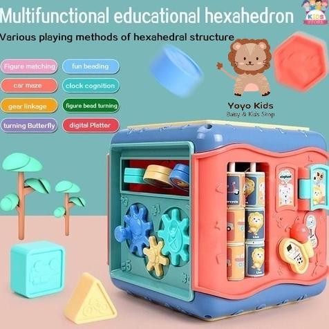 NEW  Mainan Anak Edukasi Puzzle 6 in 1 Motorik Sensorik 1 2 3 4 tahun Kado Anak Ulang Tahun Laki Lak