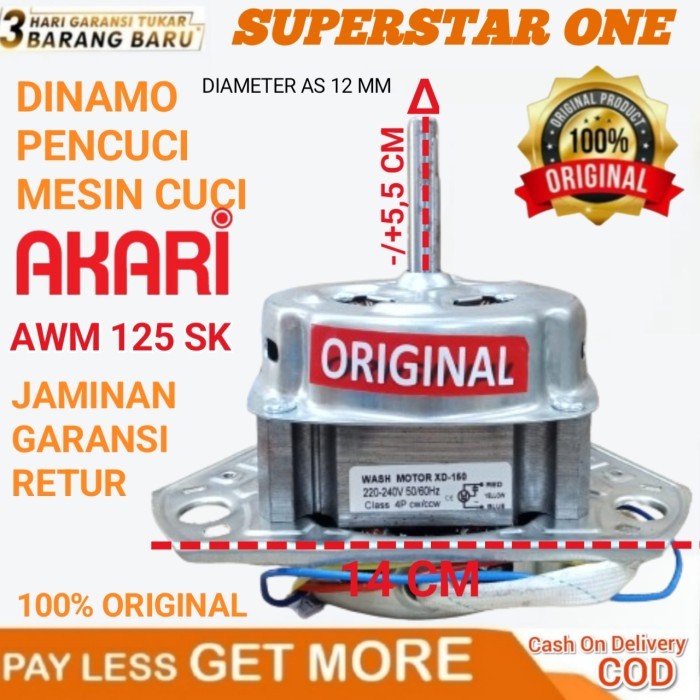 DINAMO PENCUCI MESIN CUCI AKARI AWM 125 SK