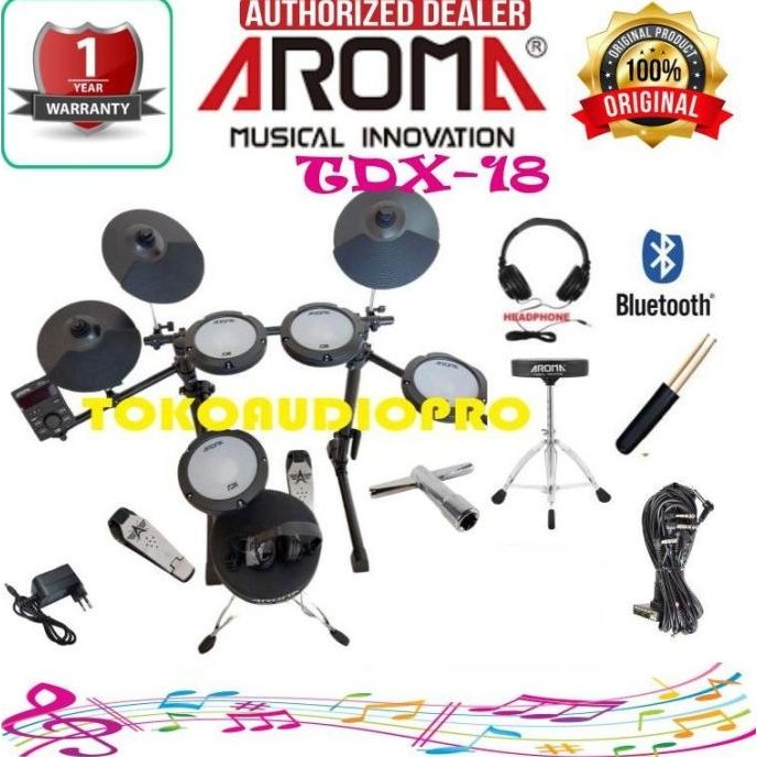Jual Drum Aroma Tdx18 Drum Elektrik Aroma Tdx-18 Paket Drum Elektrik