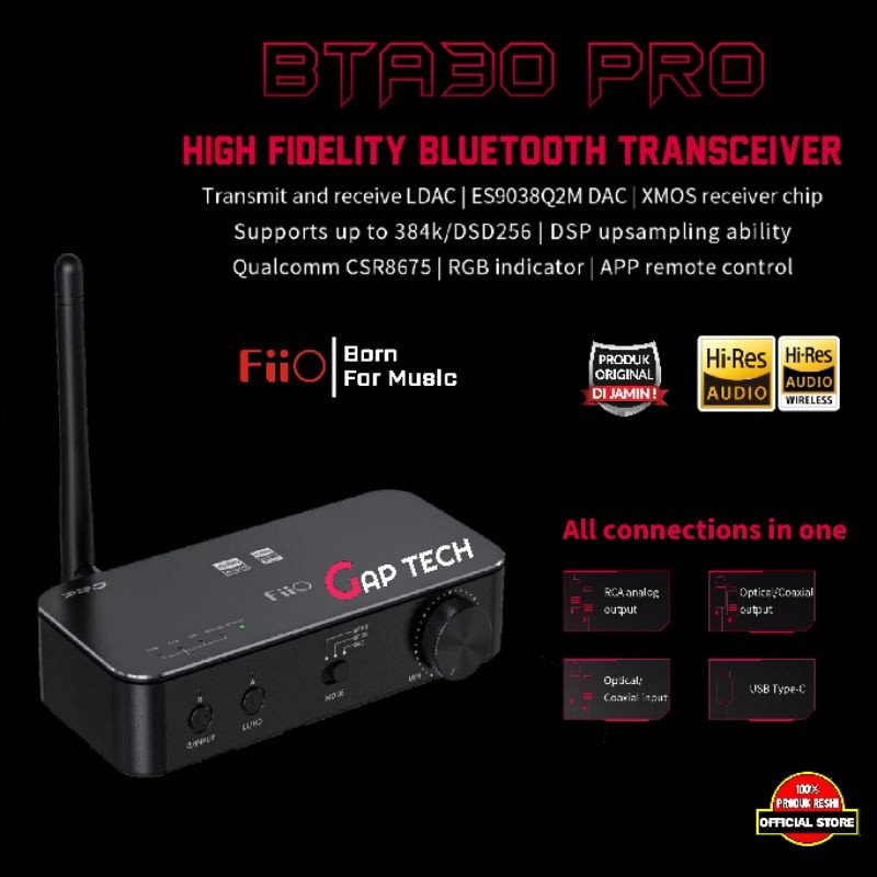 SIAP KIRIM- Fiio BTA30 Pro / BTA 30 Pro / BTA 30Pro High Fidelity Bluetooth Transmitter and Receiver