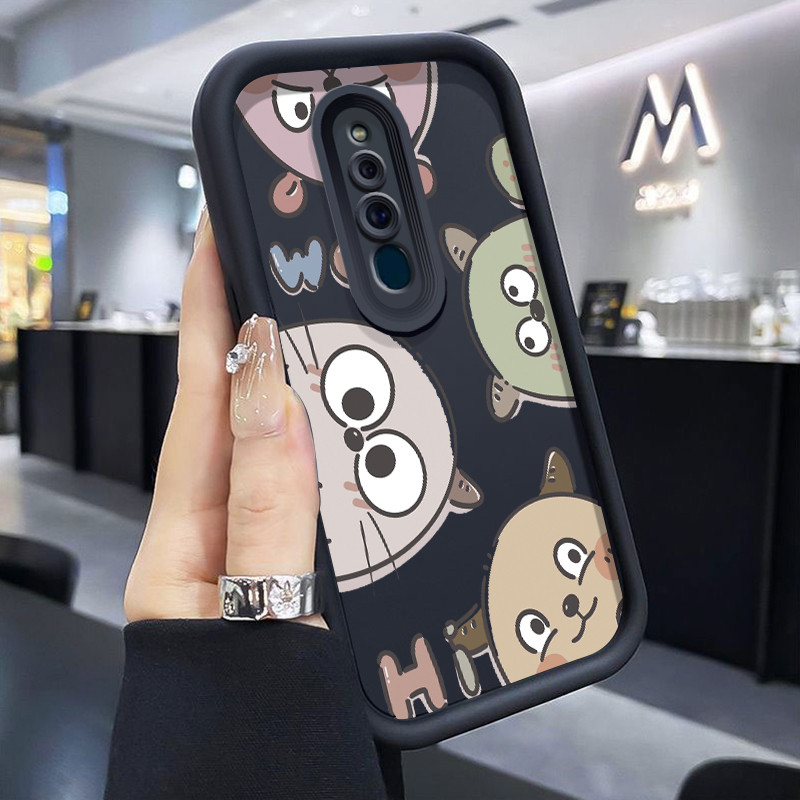 Casing Hp Untuk OPPO F11 OPPO A9 2019 OPPO A9x Case Casing Kesing sarung HP pola kartun sapi Softcas