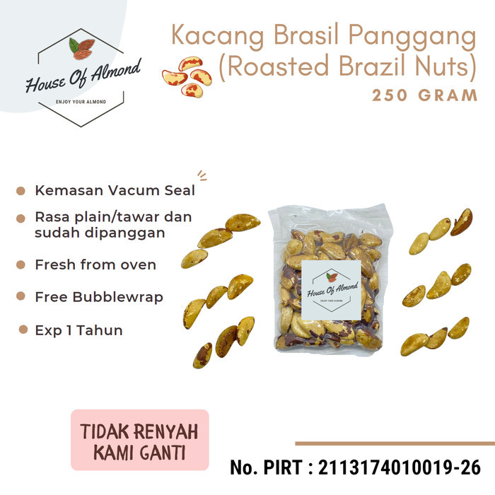 

Kacang Brasil Panggang (Roasted Brazil Nuts / Brazilian Nuts) 250gr