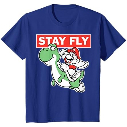 Kaos Poster Super Mario Yoshi Ride Bold Stay Fly |HjuQFbjv|