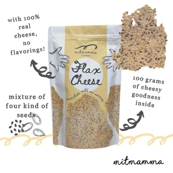 

Mitmamma Cracker Momster Flax Cheese 120Gr Superfood