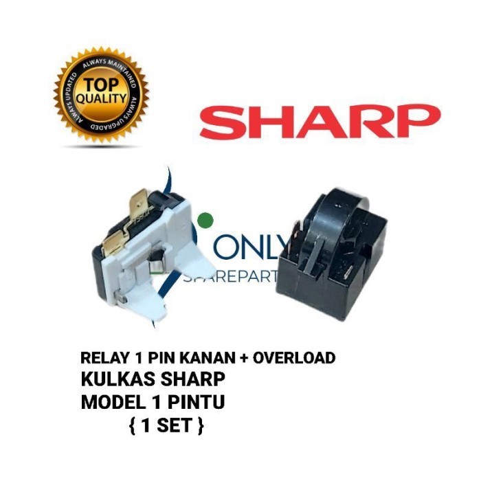 RELAY PTC OVERLOAD KULKAS SHARP 1 PINTU / OVERLUAD KULKAS SHARP