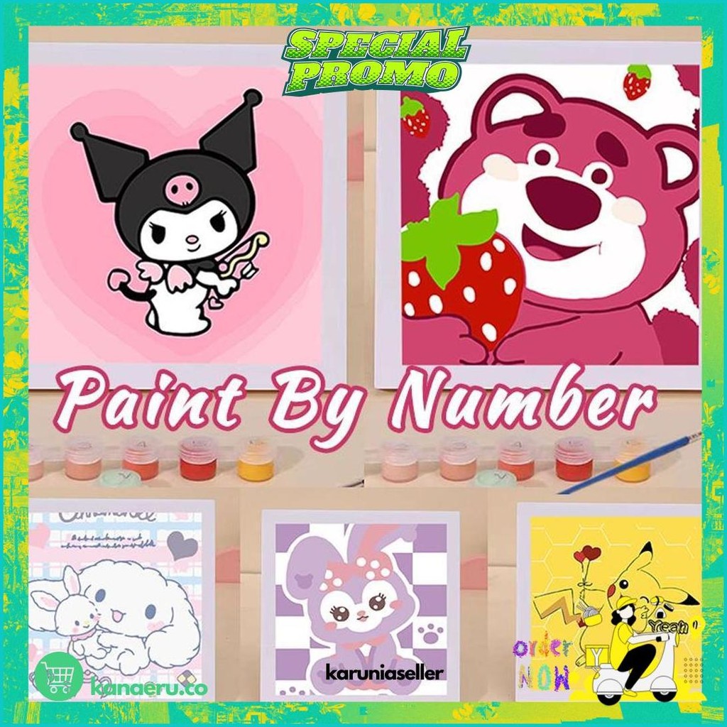 

Paint By Number Kanvas Lukis Canvas Diy Painting Canvas Painting By Number /Sanrio Melukis Mewarnai Kanvas Nomor Prakarya Anak 18 X 18 Pokemon Lotso Kuromi Murah