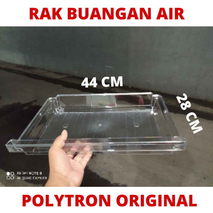 RAK BUANGAN AIR RAK PENAMPUNG AIR RAK IKAN KULKAS 1 PINTU POLYTRON ORI