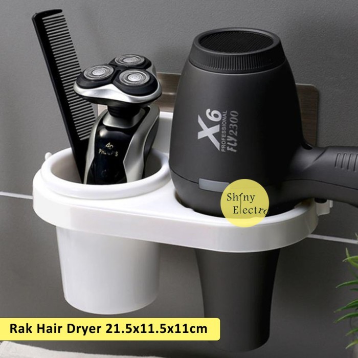 RAK GANTUNG HAIR DRYER SISIR HAIRDRYER TEMPAT KAMAR MANDI PENGERING