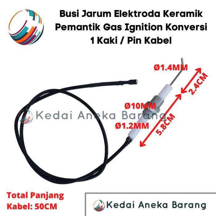 TR_ BUSI JARUM PEMANTIK GAS KOMPOR KABEL IGNITER KONVERSI DRYER PENGERING