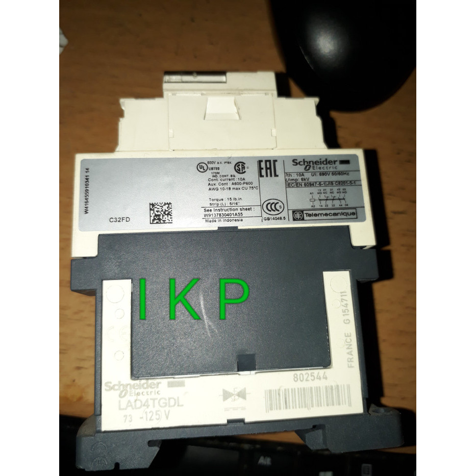 Contactor Schneider Contact Coil 110 V Dc Genuine