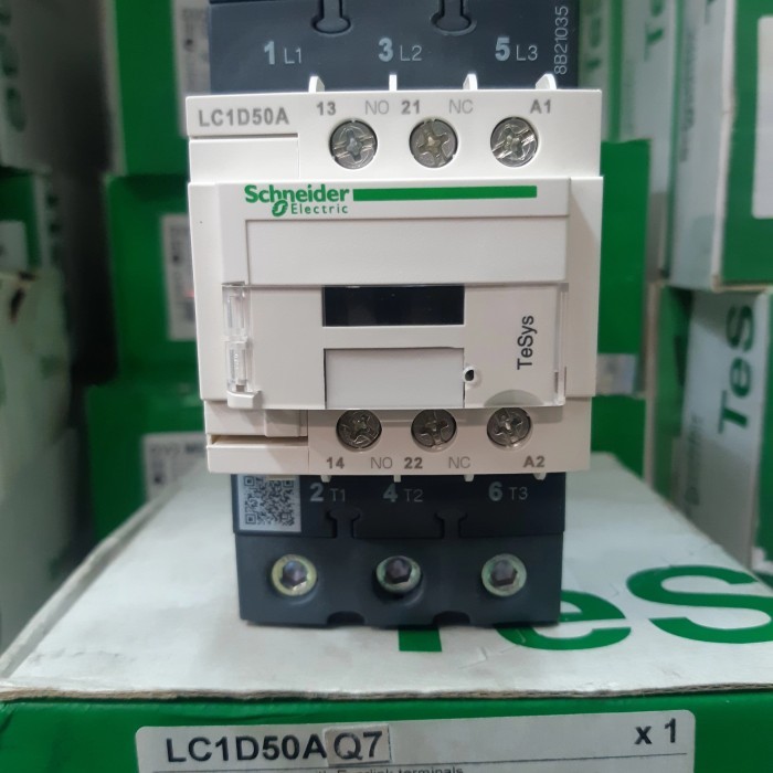 Kontaktor Schneider 3P Lc1D50Q7 Coil 380V Ac Original Genuine