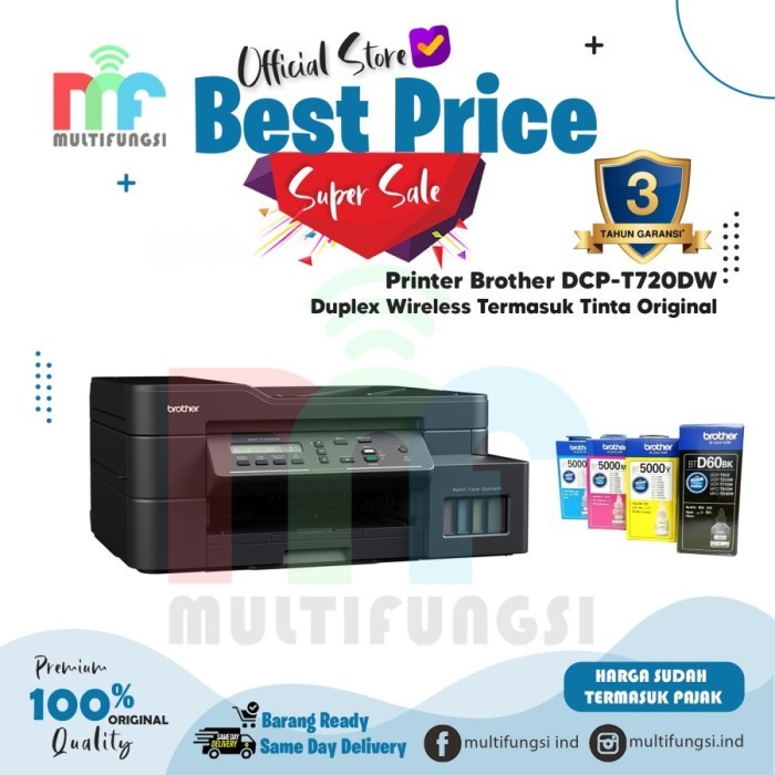 Printer Brother DCP-T710 W Garansi Resmi T710W - T 710 W - T 710W Wifi