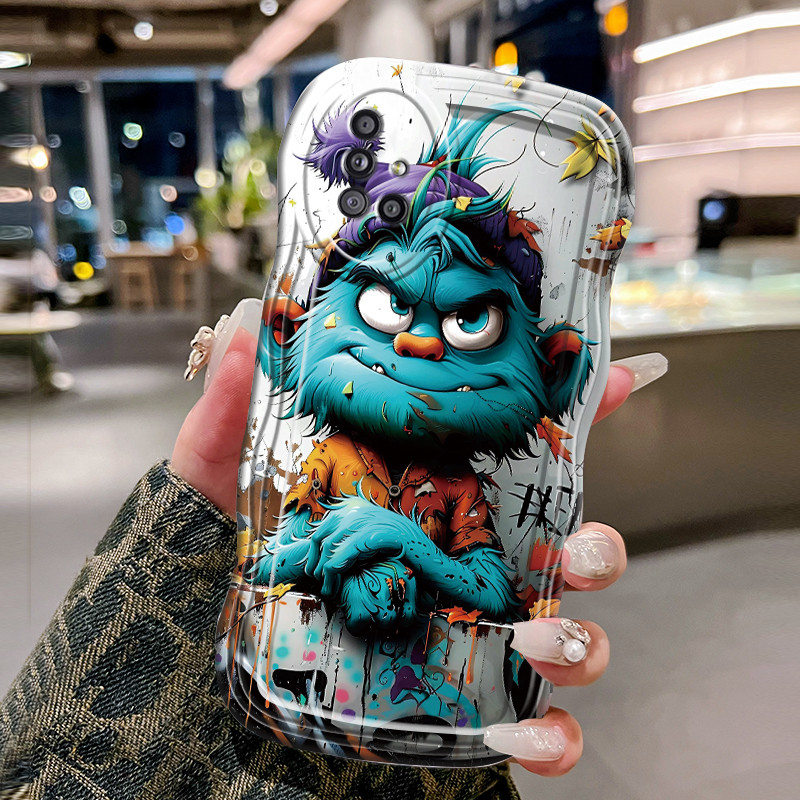 Casing Hp Untuk Samsung Galaxy A51 M40s Case Casing Softcase Monster Kesing gelombang transparan HP 