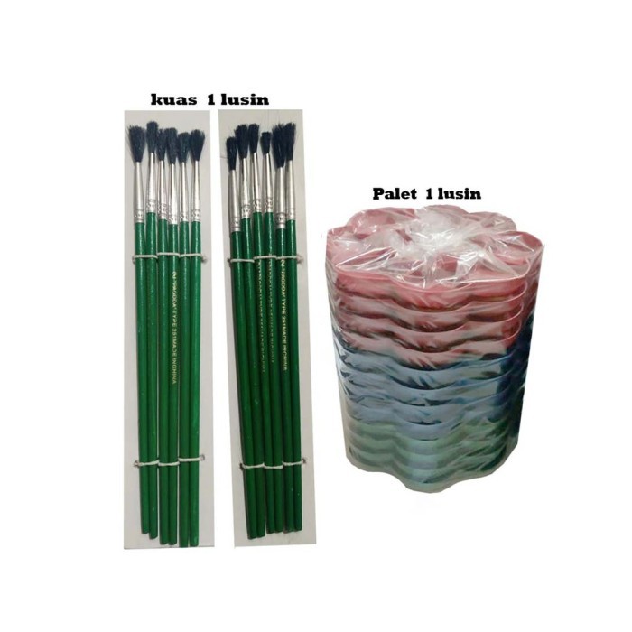 

Seka - Paket Alat Lukis Koas Palet Styrofoam Cat Dan Jagrak Nya
