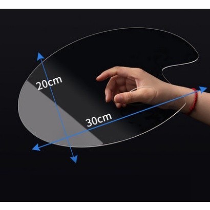 

Seka - Di390 20 30Cmpalet Lukis Akrilik Transparan Oval Acrylic Palette Palet