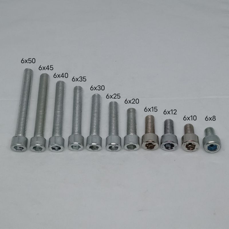 Baut L M6 panjang 1cm sampai 5cm Baut Kepala L Diameter 6mm