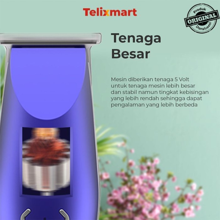 Dorahomi Mesin Cukur Rambut Alat Pencukur Kumis Jenggot Baterai Cas