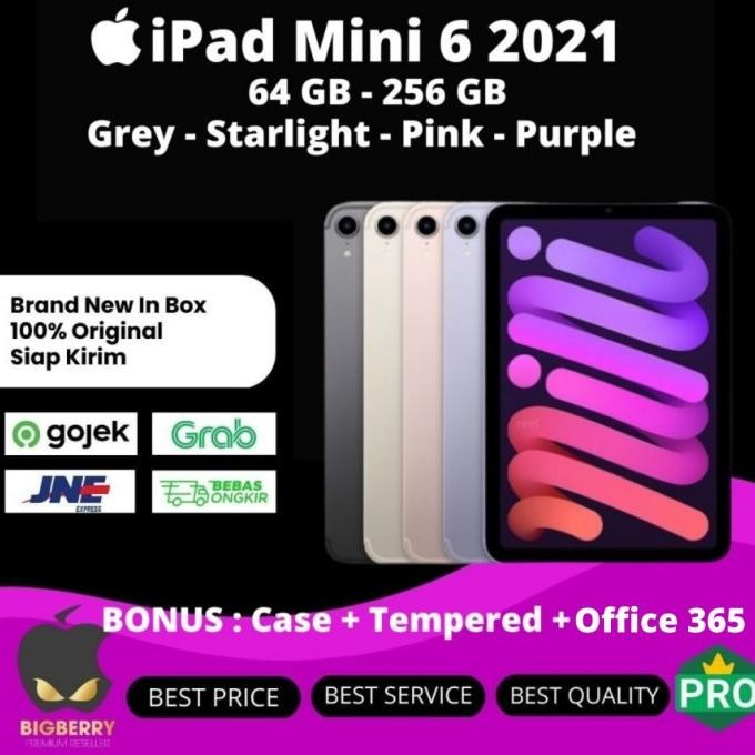 iPad Mini 6 2021 8.3" 64GB 256GB Wifi Cell Gray Purple Starlight Pink