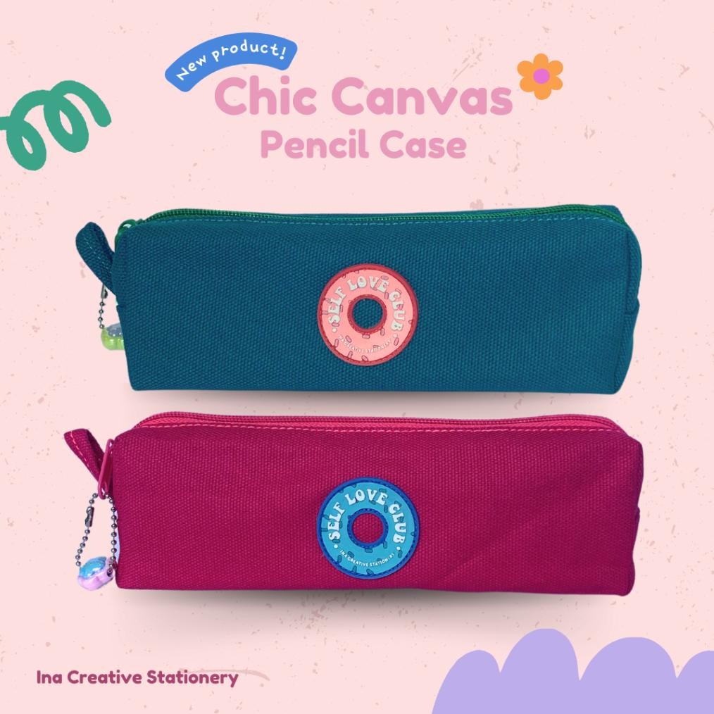 

Kekinian Pencil Case Canvas With Rubber Ina Creative| Pencil Box| Pencil Aesthetic| Kotak Pensil Aesthetic| Wadah Pensil Medium| Tempat Pensil| BisaCod