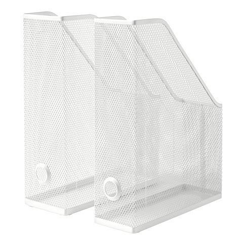 

Set Binder isi 2 Pcs Tempat File Majalah Buku Baja Putih Folder Box