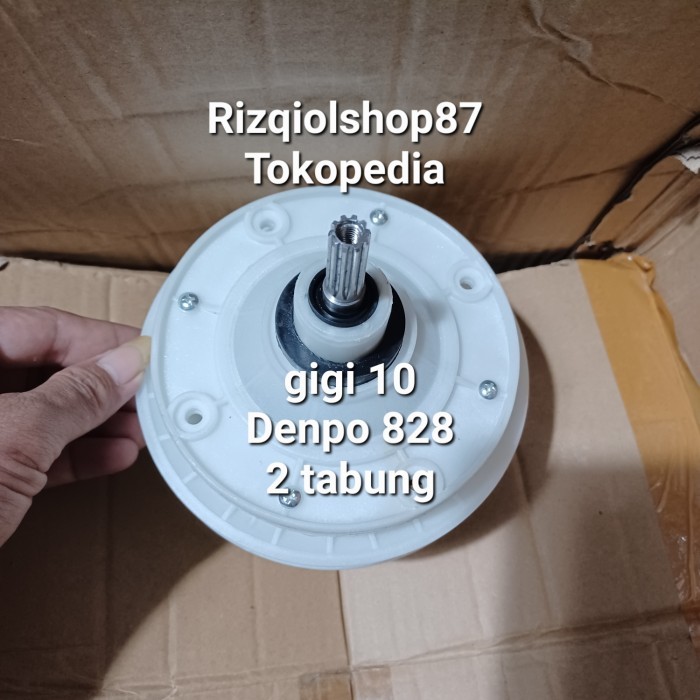 GEARBOX MESIN CUCI DENPO DW-828 DW-8308 TAF PANJANG AS 3,5CM GIGI 10