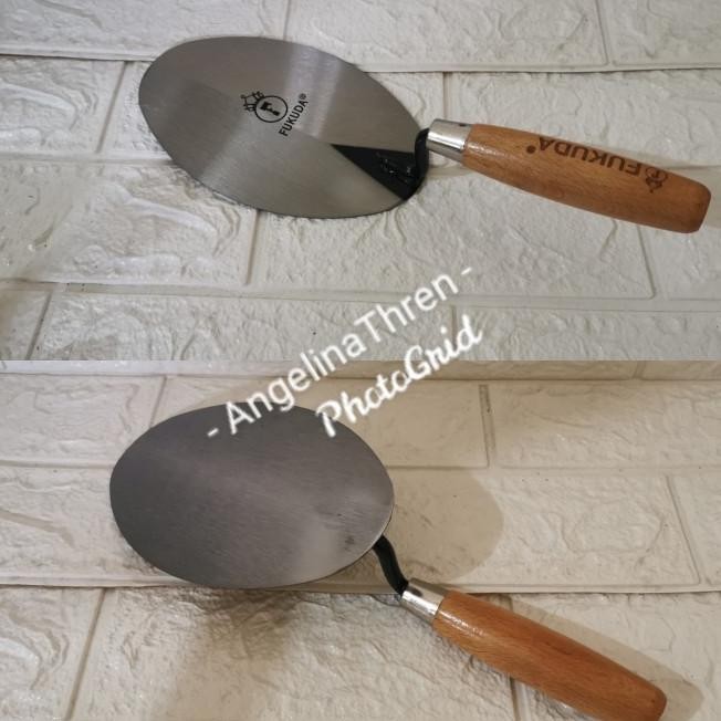 Skop Semen Oval Fukuda 11Cm - Sendok Semen Perata