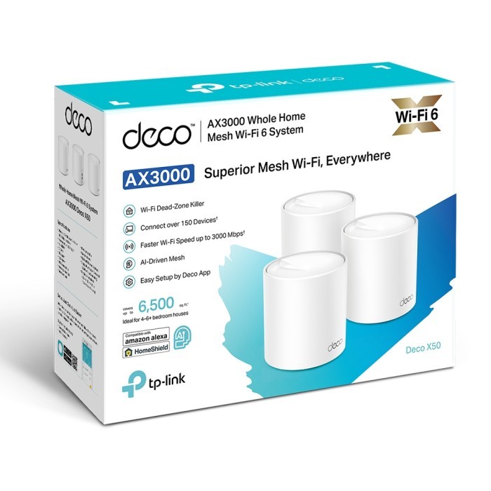 (Geo) TP-LINK Deco X50 AX3000 Whole Home Mesh WiFi 6 System