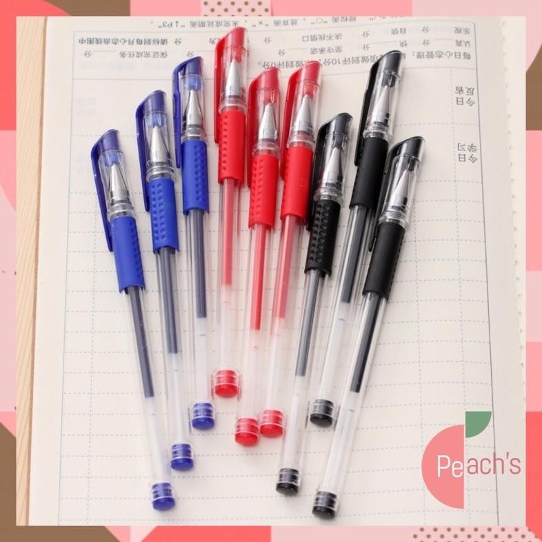 

PEACH Pena Gel 0.5 mm Gel Mimi Perlengkapan Sekolah Pulpen Gel Cair S186