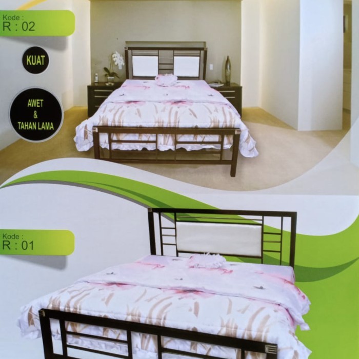 Ranjang besi minimalis uk 160x200