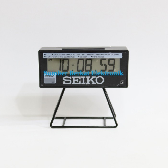 Jam Digital Seiko / Digital Meja Seiko- QHL072 (Hitam)