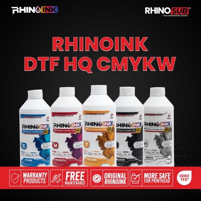 

Tinta DTF Rhino Lite 1 liter (CMYKW)