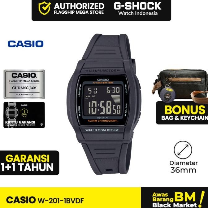 Sale Casio General W-201-1Bvdf W-201-1B W-201 W201 W 201