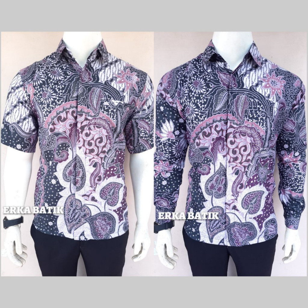 Batik PNS BAJU BATIK PRIA PREMIUM TERLARIS LILAC ORIGINAL