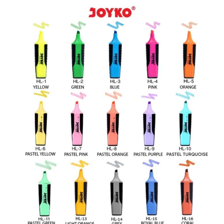 

Highlighter Joyko Penanda Buku Berwarna - Stabilo Joyko